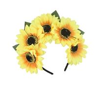 minkissy Simulate Sunflower Headband Hawaiian Party Hair Hoop Hawaiian Decorations