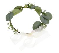 minkissy Simulated Green Leaf Floral Headband Bridal Photo Headpiece Stylish and Elegant