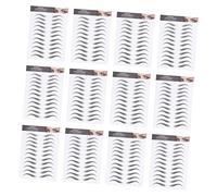 minkissy Simulated Waterproof Eyebrow Sticker 12pcs Temporary for Sparse Patchy Over-plucked Brows Realistic Eyebrow Shaper Set