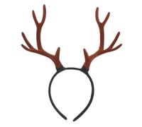 Minkissy Simulation Antler Headband Christmas Reindeer Headband Flocked Antler Headpiece Deer Horns Accessories Stag Deer Costume Christmas Hair Accessories for Xmas Party Decor Favor