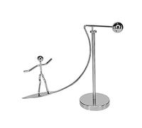 minkissy Skating Man Design Balancing Tumbler Unique Iron Ornament for Desk Decoration Fun Balance for Science Demonstration and Desktop Accessory
