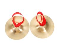 minkissy Small Copper Finger Cymbals Random Color String Boys and Girls Percussion Instrument for Dance and Performance Mini Cymbals for Children Early Educational Music Toy