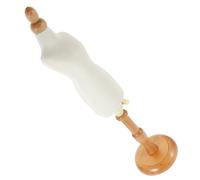 minkissy Small Cropped Clothing Mannequin Doll for Dress Design Premium Cloth and Wood Tailor Form with Smooth Surface and Rounded Edges Versatile Miniature Dress Stand for Home Decoration