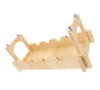 minkissy Small Pet Hanging Wooden Bridge for Guinea Pig Hedgehog Cage, Sturdy Small Animal Hideout with Natural Wood, Pet Cage Accessory for Rats and Hamsters