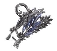 minkissy Small Wheat Ear Hair Claw Clips for Women Crystal Rhinestone Hair Accessories Non-slip Metal Hairpins for Wedding Party Daily Use