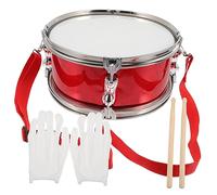 minkissy Snare Drum for Kids Red with Drumsticks and Strap, Steel and Abs Percussion Instrument for Children and Professional Drummers, Exercise Hand and Brain Coordination