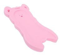 minkissy Soft Infant Bath Sponge Mats Cute Bear Shape Baby Bath Seat Mats Newborn Comfy Foam Skid Proof Cushion for Infant Newborn Pink