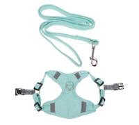 minkissy Soft Reflective Cat Harness and Leash Set with Stainless Steel Ring for Comfortable Outdoor Walking, Suitable for Daily Use and Recommended for Cats Weighing 4-18 Catty