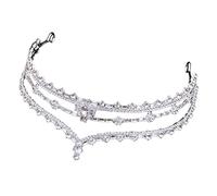 minkissy Sparkle Rhinestone Bridal Tiara for Wedding Party Tiara Comfortable Design