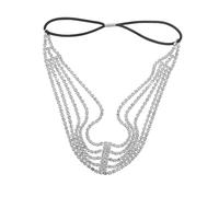 minkissy Sparkly Rhinestone Headband Diamond Multi-layer Hairband Portable Headwear for Everyday and Party Use