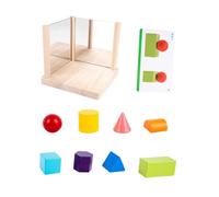 minkissy Spatial Structure Mirror Blocks Geometric Learning Educational Building Kit for Logic Training and Creativity Development Smooth Shapes for Home and School Use