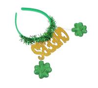 minkissy St Patrick's Day Foam Green Leaf Headband Lightweight Hair Accessory Party Supply for Irish Women Celebration