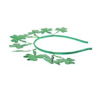 minkissy St Patricks Day Shamrock Headband Soft Comfortable Hairband Irish Heritage Accessory for Party Festival Dance Secure Fit Green Clover Design