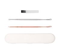 minkissy Stainless Steel Earwax Remover Set with Spiral Spring Tip 3pcs Ear Cleaning Picks with Brush and Storage Case Safe Deep Ear Wax Extraction Tool