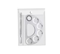 minkissy Stainless Steel Nail Art Eye Shadow Makeup Palette Semicircle Shape Great Tool for Diy Beauty Smooth Easy to Clean