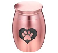minkissy Stainless Steel Pet Urn Light Weight Simple Style Not Easy to Rust Not Easy to Deform Memorable Ashes Holder for Dogs and Cats
