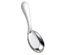 minkissy Stainless Steel Short Handle Spoon for Adults Portable Serving Spoon with Comfortable Grip Multi Use for Porridge Soup and Rice Durable Kitchen Supply for Home and Restaurant Use