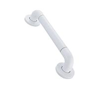 minkissy Stainless Steel Toilet Grab Bar for Disabled and Senior Users, White Bathroom Grab Armrest with Wear Resistant Surface and Easy to Install Design for Hotel and Public Places