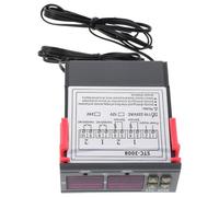 minkissy Stc-3008 Programmable Temperature Controller with Dual Digital Display and Sensor Probe, High Efficiency Energy-saving Thermoregulator with Abc Flame Resistant Plastic Shell