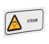 minkissy Steam Hot Surface Warning Label Industrial Equipment Caution Sign English Language Sticker for Machinery Safety and Burn Prevention K0789