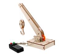 minkissy Stem Crane Learning Kit for Educational DIY Science with Gear Pulley Assembly Enhances Hands Skills and Analytical Thinking for Boys Random Color