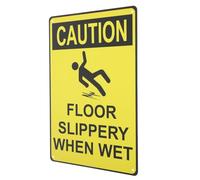 minkissy Street Road Sign Portable Warning Sign for Home Sturdy Material and Long-Term Use Caution Slippery Surface