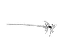 minkissy Stylish Metallic Silver Hairpin for Women Chinese Hair Sticks Hair Accessories for Buns Elegant Clips Practical Stick Design