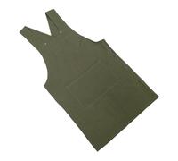 minkissy Summer Apron Cotton Faux Linen Men's Nail Tech Gardening Grill Japanese Pockets Seamless Crossover Comfortable Fit