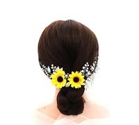 minkissy Sunflower Hair Accessories Floral Headband for Party Lightweight and Firmly Stays