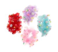minkissy Sunflower Hair Rope and Hair Tie Bracelets Set 4pcs Floral Headpiece Girls Holiday Headband