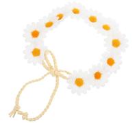 minkissy Sunflower Headband Daisy Headbands for women Floral Headband Sunflower Hair band Daisy Headband Wreath Bridal Headpiece for Wedding Party Beach (White)