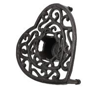 minkissy Teapot Warmer Rustic and Elegant Cast Iron with Stable Tripod Design and Heart Shaped Stand, Versatile Metal Heater Dish Warmer for Tea, Coffee, and Hot Food for Home Or Hotel