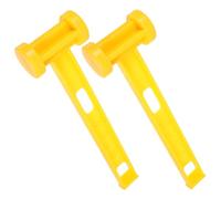 minkissy Tent Nail Hammer 2 Pcs PE Yellow Hammer for Setting Up Campsite and Breaking Down Campsite