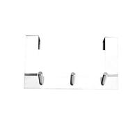minkissy The Door Hook Hanger Stainless Steel Silver Modern Easy to Install Noise Reduction Sponge Pads Back Kitchen Office Coat Towel Organizer Rack