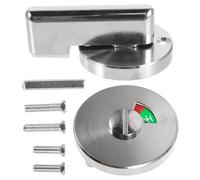 minkissy Thickened Round Handle Indicator Privacy Door Lock with Occupied Vacant Sign for Public Bathroom Toilet Cubicle, Bolt Lock for Shower and Rv Bathroom Doors