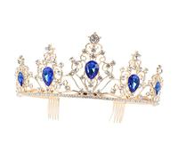 minkissy Tiara Crown for Bride Wedding Hair Accessory Elegant Hair Piece with Sparkling Crystals for Formal Parties and Bridesmaids
