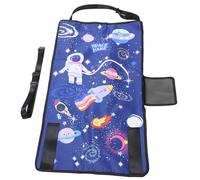 minkissy Toddler Airplane Seat Extender Travel Bed for Boys and Girls Portable Footrest Adjustable Leg Rest Baby Airplane Travel Essentials in Starry Blue