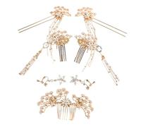 minkissy Traditional Chinese Wedding Hair Sticks Pearl Decorative Hair Fork Bridal Headpiece Lightweight Asian Accessories for Bridesmaids Women