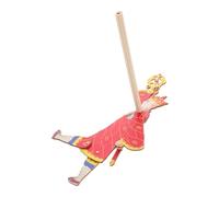 minkissy Traditional Chinese Wooden Shadow Puppet for Handmade Shadow Puppetry Prop Cultural Puppet Theatre Playset for Educational Performance and Storytelling