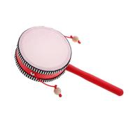 minkissy Traditional Handheld Rattle Drum for Mexican Spinning Monkey Drum Percussion Instrument Orff Method Approved Educational for Preschoolers Easy Rhythm Creation with Small Balls