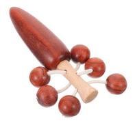 minkissy Traditional Wooden Baby Hand Drum for Toddlers, Handheld Musical Percussion Instrument for Boys and Girls, Safe Chewable Design for Early Music Play