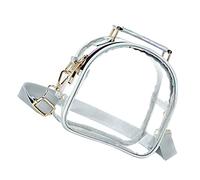 minkissy Transparent Strap Crossbody Bag for Women Lightweight Clear PVC Shoulder Purse with Front Pocket for Stadium Events and Daily Use