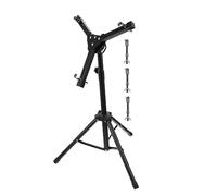 minkissy Tripod Snare Drum Practice Rack Adjustable Height Black Alloy Shelf Suitable for Studio and Home Use