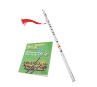 minkissy Tuning Flute Stainless Steel Chinese Dizi Flute for Beginners Traditional Wind Instrument for Music Practice for Folk Music Enthusiasts and Musical Education