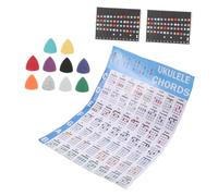 minkissy Ukulele Beginner Chords Chart and Fretboard Stickers Includes Pick for Soprano Concert Tenor Learning for Boys and Girls and Adults