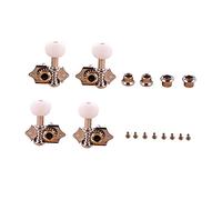 minkissy Ukulele String Tuning Pegs 2l2r Ivory White Gc510 Guitar Parts Instrument Accessories Tuner Machine Heads Buttons for Left Right Handed Use