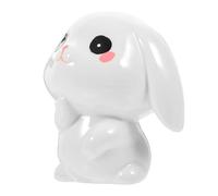 minkissy Unbreakable Ceramic Bunny Piggy Bank Cartoon Money Jar for Home Decor Adorable Rabbit Shape Encourages Saving Fits Standard Coins Stable Desktop Decoration