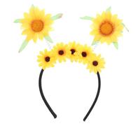 minkissy Unique Floral Headband Spring Hair Ornament Girls Hair Hoop for Parties Elegant Sunflower Design