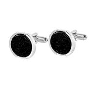 minkissy Unique Round Black Alloy Cufflinks for Men French Cuff Shirts Versatile Elegant Accessory for Weddings Business Meetings Formal Dinners