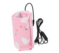 minkissy USB Charging Milk Bottle Warmer Bag with Timing Heating and Insulated Cover Portable Thermal Nursing Pouch for with Three Temperature Modes and Four Timing Settings